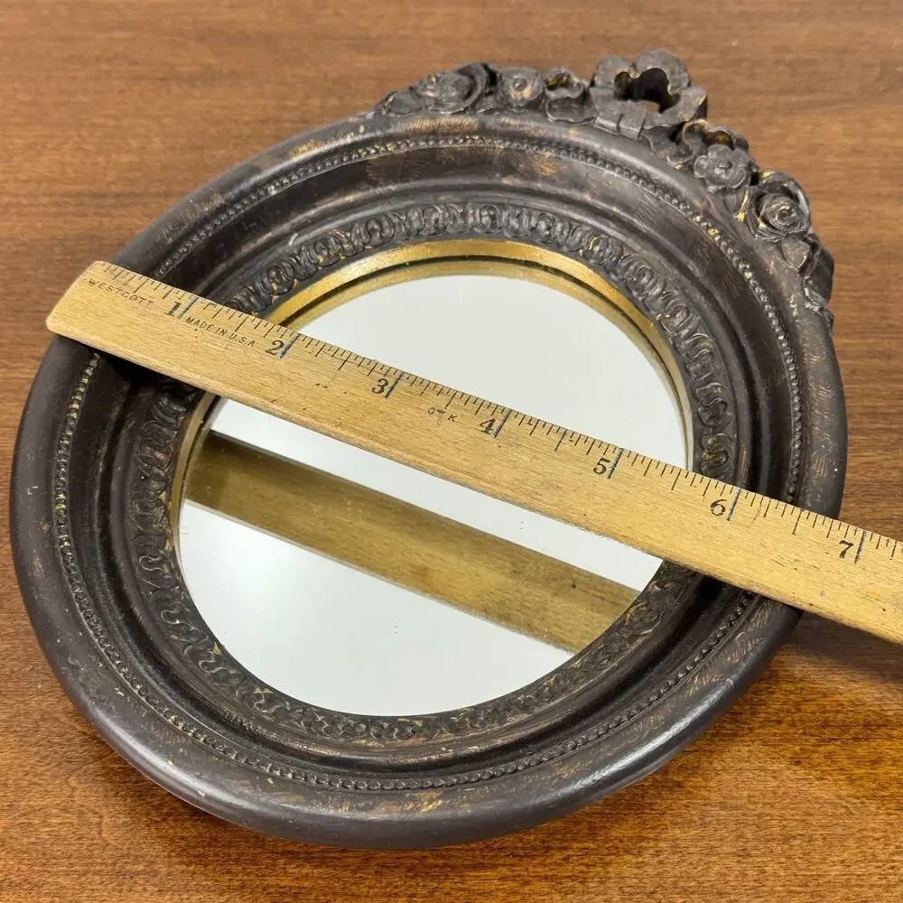Vintage Home Interiors Ornate Frame Mirror Wall Hanger 1982 7x9